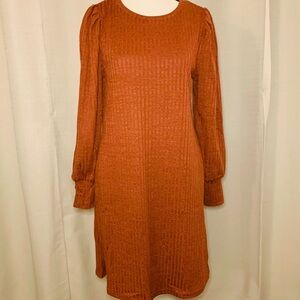 Elegant Rust Orange Women's Dress